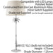 2 PACK Small Metal Table Lamp Polished Nickel Leaf BASE ONLY Palm Tree Light Loops