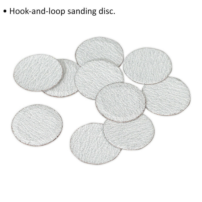 10 PACK - 75mm Hook & Loop Mini Sanding Discs - 120 Grit Aluminium Oxide Sheet Loops