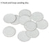 10 PACK - 75mm Hook & Loop Mini Sanding Discs - 120 Grit Aluminium Oxide Sheet Loops