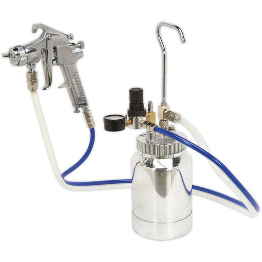 PREMIUM 1.8mm Pressure Pot Spray Gun / Airbrush - 2L - Portable Bulk Spraying Loops