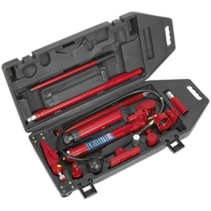 10 Tonne Snap Hydraulic Body Repair Kit - Hand Operated Pump - Heavy Duty Loops