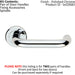 2x PAIR 19mm Round Bar Safety Handle Concealed Fix Round Rose Polished Chrome Loops
