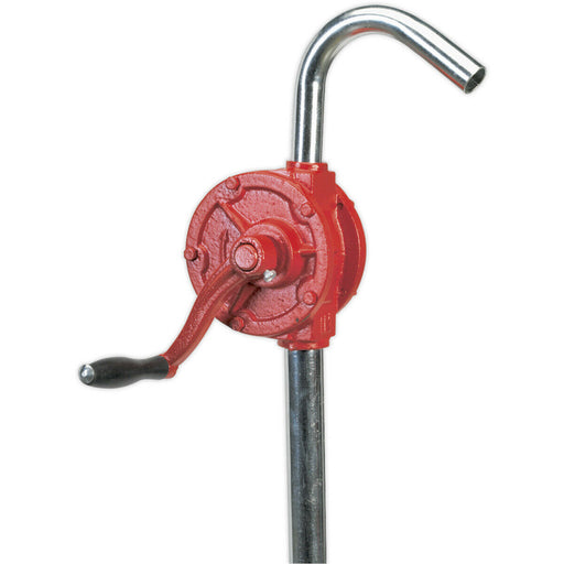 Steel Rotary Pump for 205L Oil Drums - 2" BSP Adaptor - 0.3L Per Revolution Loops