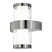 IP44 Outdoor Wall Light Stainless Steel & Glass 3.7W Built in LED Porch Lamp Loops
