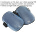 PAIR EVA Foam Knee Pads with TPR Cap - Hook & Loop Closing Strap - Knee Support Loops