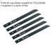 5 PACK - HSS Air Jigsaw Saw Blades - 18 TPI BLACK Reciprocating Multi Material Loops