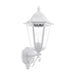 IP44 Outdoor Wall Light White Traditional Lantern 1x 60W E27 Porch Lamp Up Loops