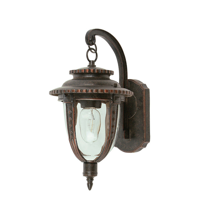 Outdoor IP44 Wall Light Weathered Bronze LED E27 100W d02502 Loops