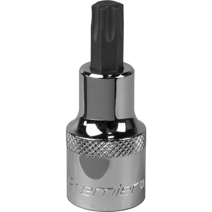 T50 TRX Star Socket Bit - 1/2" Square Drive - PREMIUM S2 Steel Head Knurled Grip Loops