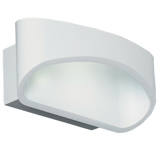 Unique LED Wall Light Warm White Modern Matt White Loop Up & Down Bedside Lamp Loops