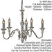 Diana Ceiling Pendant Chandelier Bright Nickel & K9 Crystal Curved 5 Lamp Light Loops