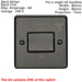 BLACK NICKEL Bathroom Switch Set -1x Light & 1x 6A Extractor Fan Isolator Switch Loops