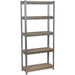 Warehouse Racking Unit with 5 MDF Shelves - 150kg Per Shelf - Galvanized Steel Loops