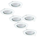 2 PACK 3 PACK Flush / Recessed Ceiling Downlight White Steel 3x 3W GU10 Loops