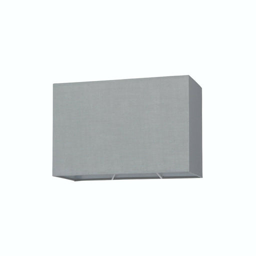Straight Sided Rectangle Lamp Shade Grey Cotton Fabric 40W E27 or B22 GLS Loops