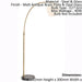 Floor Lamp Light - Matt Antique Brass & Opal Glass - 40W E27 - Complete Lamp Loops