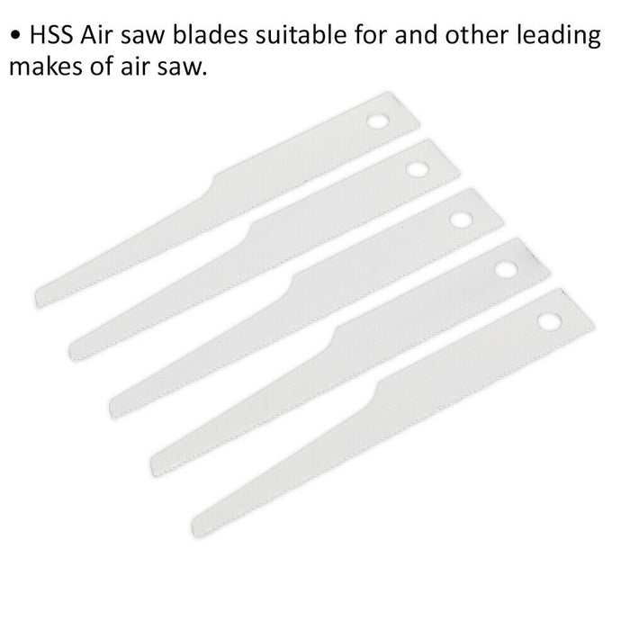 5 PACK - HSS Air Saw Blades - 24 TPI - Reciprocating Multi Material Cutters Loops