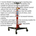 1 Tonne Vertical Transmission Jack - 1950mm Max Height - 2-Way Hydraulic Unit Loops