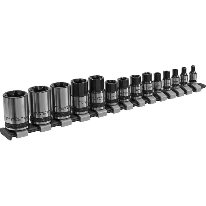 14 PACK TRX Star Socket Set - 1/4" 3/8" 1/2" Square Drive PREMIUM BLACK CHROME Loops