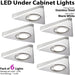 6x 2.6W LED Kitchen Triangle Spot Light & Driver Kit Stainless Steel Warm White Loops