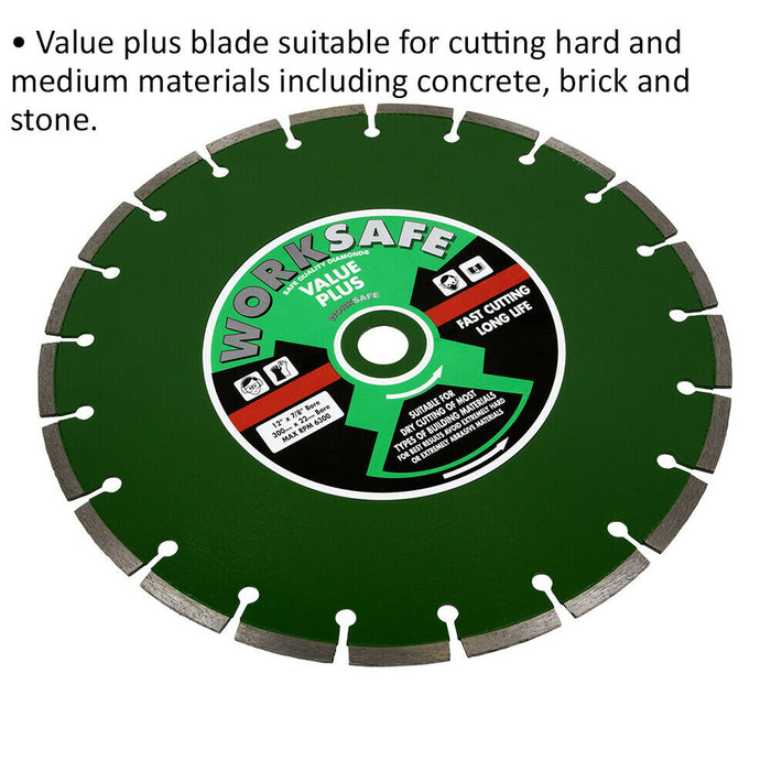 300mm Diamond Cutting Disc Blade - 22mm Bore - Long Lasting Brick Concrete Stone Loops