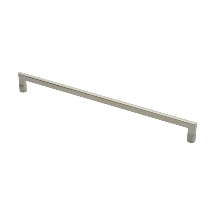 4x Flat D Bar Door Pull Handle 625 x 15mm 600mm Fixing Centres Satin Steel Loops