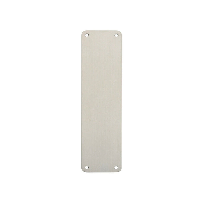 2x Plain Door Finger Plate 300 x 75mm Satin Stainless Steel Push Plate Loops