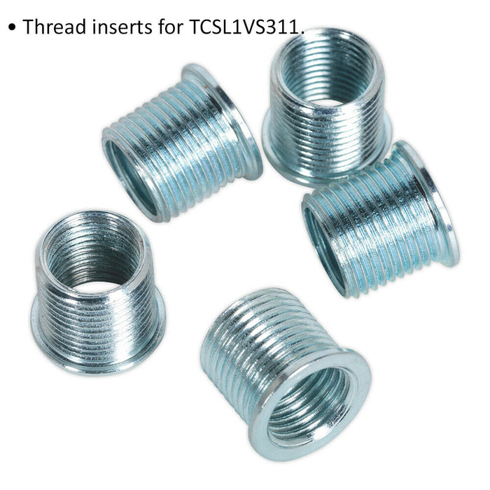 5 PACK 12mm Thread Inserts - M10 x 1mm - Suitable for ys01925 Repair Kit Loops