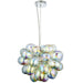 Hanging Ceiling Pendant Light Iridescent Holo Glass Bubble Shade Feature Lamp Loops