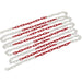 Red & White Plastic Chain - 25m x 6mm - High Voltage Exclusion Zone - Safety Loops