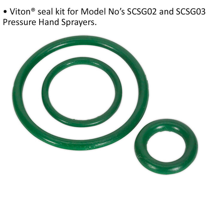 Viton Seal Kit - Suitable For ys08176 & ys08177 Pressure Hand Sprayers Loops