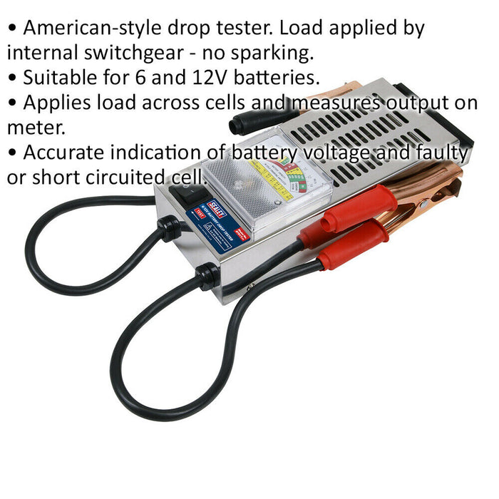 Automotive Battery Drop Tester for 6V & 12V Batteries - Output Indicator Loops