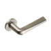 PAIR Chunky Flat Tapered Bar Handle on Round Rose Concealed Fix Satin Steel Loops