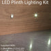 ROUND LED Plinth Light Kit 10x WARM WHITE Spotlight Kitchen Bathroom Floor Panel Loops