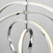 LED Ceiling Pendant Light 30W Warm White Chrome Hoop Ring Feature Strip Lamp Loops