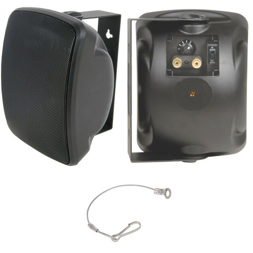QUALITY 4" 40W Black Outdoor Garden Speaker *100V & 8ohm* IP44 Wall / Background