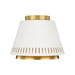 1 Bulb Flush Light Two Tone Conical Shades Gold & Matte White LED E27 60W Loops