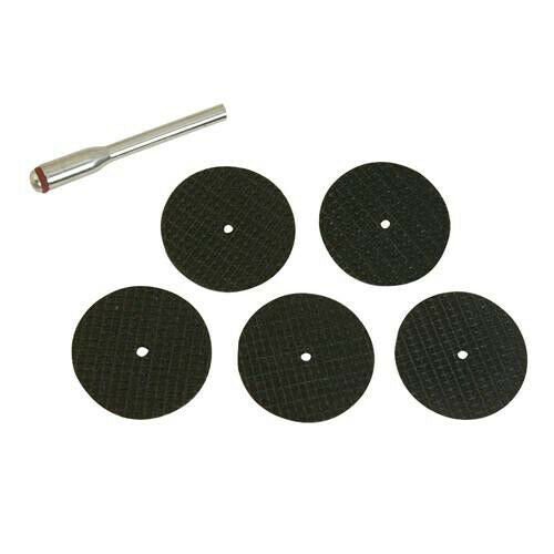 6 Piece Resin Cutting Disc Kit 5 x 31mm Discs & 1 x 3.1mm Diameter Mandrel Loops