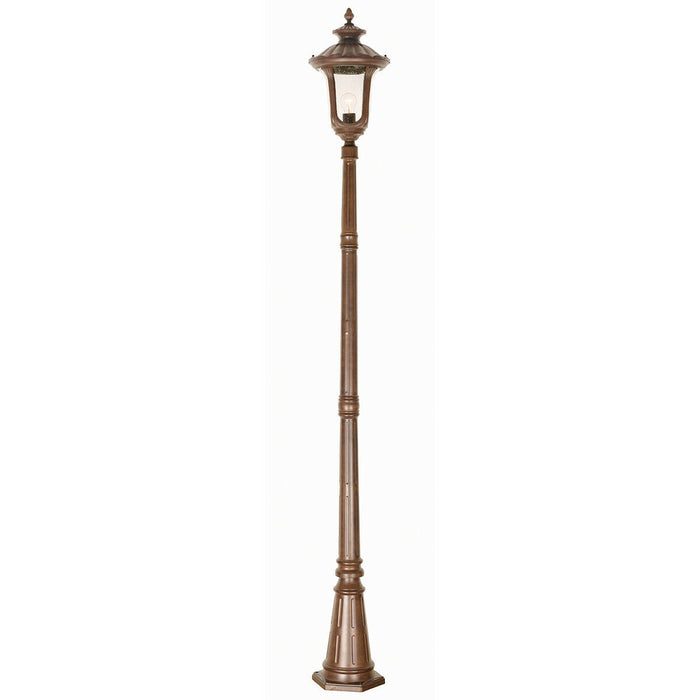 Outdoor IP44 1 Bulb Lamp Post Rusty Bronze Patina LED E27 100W Loops
