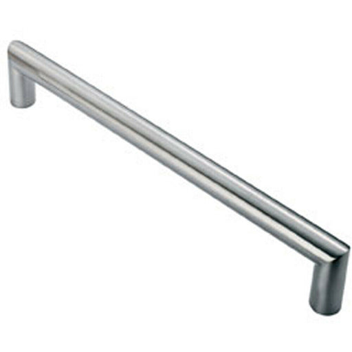 30mm Mitred Pull Door Handle 450mm Fixing Centres Satin Stainless Steel Loops