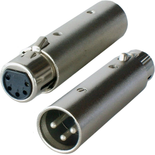 3 Pin XLR Male to 5 Pin XLR Female DMX Adapter Lighting Audio Barrel Converter Loops