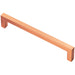 2x Square Block Pull Handle 170 x 10mm 160mm Fixing Centres Satin Copper Loops