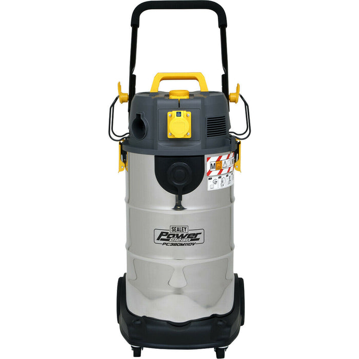 1100W Dust Free Wet & Dry Industrial Vacuum Cleaner - 38L Drum - M Class - 110V Loops