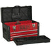 500 x 255 x 300mm Portable 3 Auto Locking Drawer Toolbox - Red - Tool Storage Loops