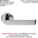4x Flat Faced Lever on Concealed Fix Round Rose 50.5mm Diameter Polished Chrome Loops