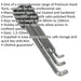 9 Piece Extra Long Stubby Element Hex Key Set - 90 to 230mm Length - 1.5 to 10mm Loops