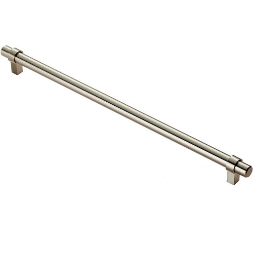 Round T Bar Cabinet Pull Handle 360 x 14mm 320mm Fixing Centres Satin Nickel Loops