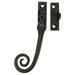Left Handed Curly Tail Espagnolette Window Fastener Black Antique 57 x 17 mm Loops
