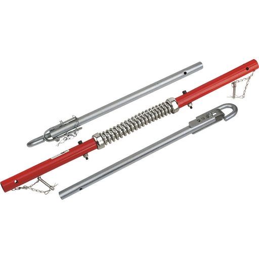 1.8m Tow Pole with Shock Spring - 2000kg Rolling Load Capacity - Vehicle Towing Loops