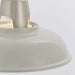 Hanging Ceiling Pendant Light Shade Gloss Grey & Satin Nickel Industrial Dome Loops